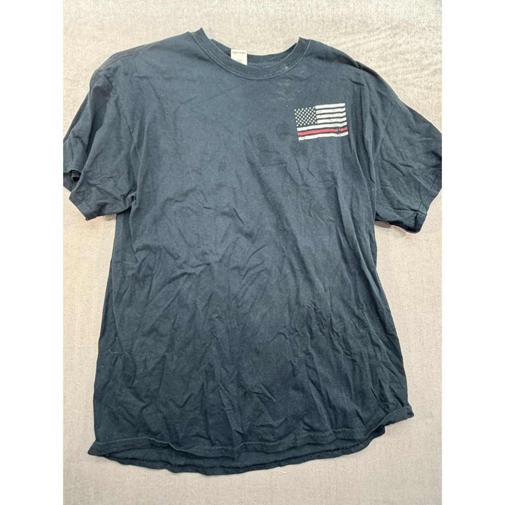 Gildan Men's United States Flag Shirt Black‎ Size XL